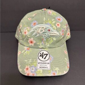Baltimore Ravens ‘47 Brand NFL Meadow Garden Floral Women’s Dad Hat New W Tag